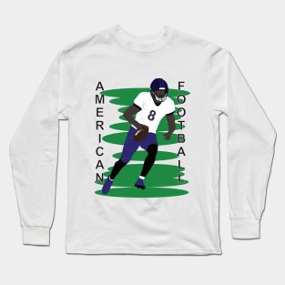 American football player in action Long Sleeve T-Shirt